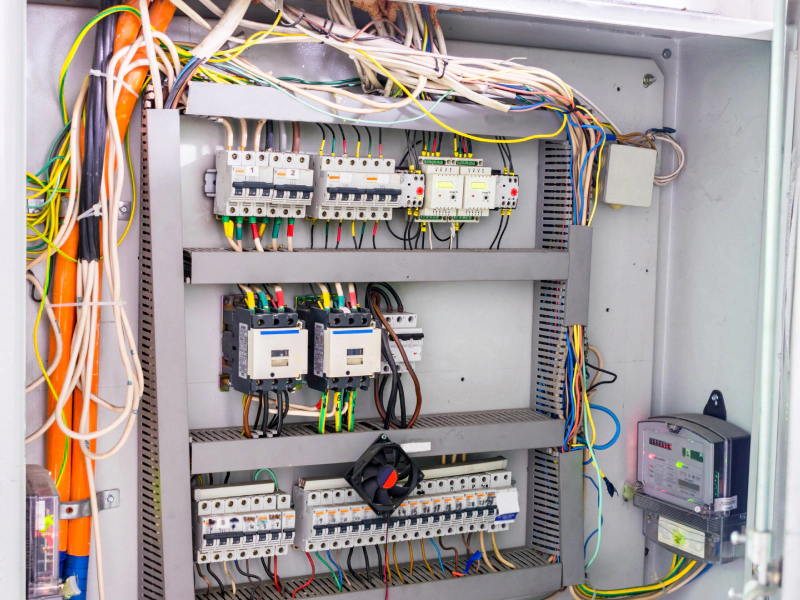 huge electric panel with switches felton de